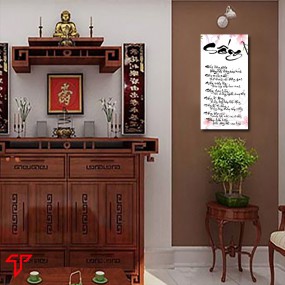 Tranh thư pháp hình phật treo phòng thờ